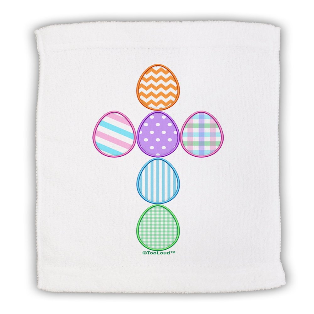 TOOLOUD Easter Egg Cross Faux Applique Micro Terry Sport Towel 15" x 22"