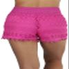 ToBeInStyle Women's Crotchet Lace Shorts - Fuchsia - Medium view 2