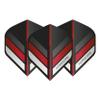 Hardcore Black & Red Stripe Extra Thick Standard Dart Flights - 5 Sets Per Pack (15 Dart Flights in Total) view 2