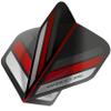 Hardcore Black & Red Stripe Extra Thick Standard Dart Flights - 5 Sets Per Pack (15 Dart Flights in Total) view 3