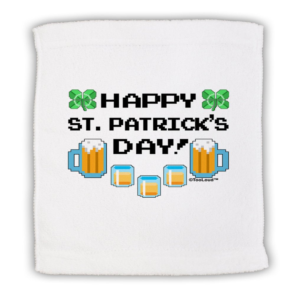 TOOLOUD Pixel Happy St Patricks Day Micro Terry Sport Towel 15" x 22"