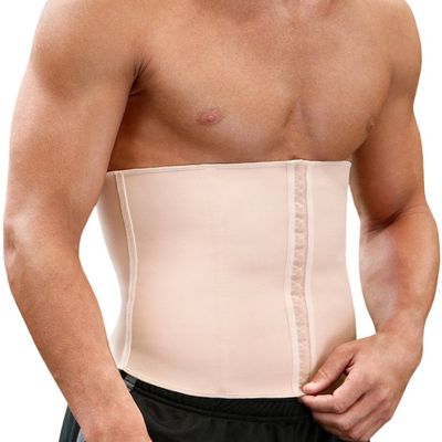 ToBeInStyle Men's Semi-Rubber Waist Cincher Shaper - Beige - 3X-Large