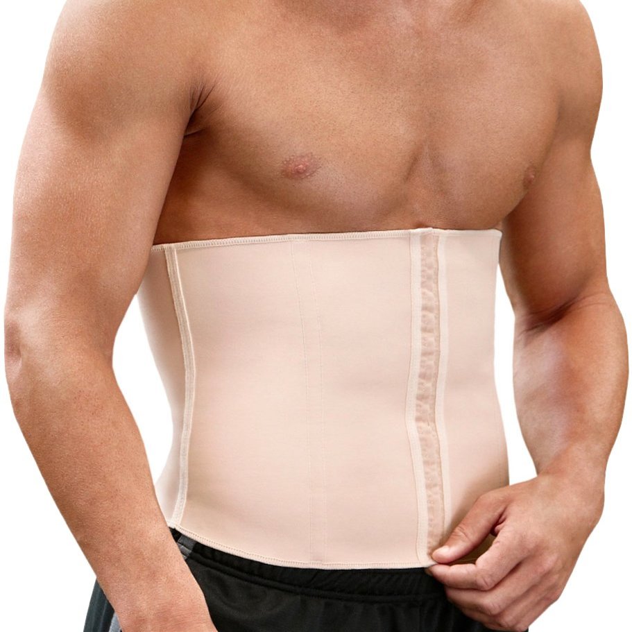 ToBeInStyle Men's Semi-Rubber Waist Cincher Shaper - Beige - 3X-Large
