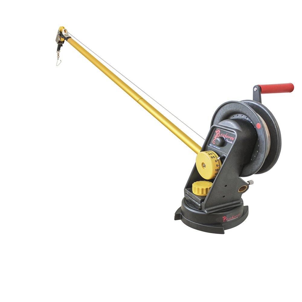Seahorse Manual Downrigger with Swivel Base and Extended Boom by Troll-Master