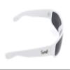 Belle Donne- Trendy Mens and Womens Hardcore Fashion Dark Lens Sunglasses -White view 3