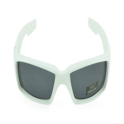 Belle Donne- Gangster Sunglass Hardcore Dark Lens Sunglasses Men Women - White