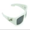 Belle Donne- Gangster Sunglass Hardcore Dark Lens Sunglasses Men Women - White view 2