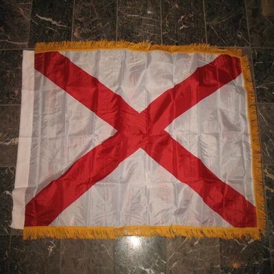 3x5 Alabama AL State Poly Nylon Flag with Sleeve and Fringe Flag 3'x5' Banner