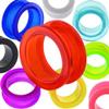 MoDTanOiz - Flesh tunnels 0 Gauge Gauges 0g 8mm Ear Plugs Plug Weight Flesh Tunnels Tunnel Streching Ears Double Flared 2g 00g 0 00 1/2 Steel Stone Wood Earring Silicone Men Women Red 0g 8mm view 1