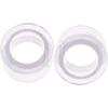 MoDTanOiz 8g 3mm 8 Gauges Gauge Ear Plugs Plug Flesh Tunnels Tunnel Double Single Flare Stretching Captive Bead Ball Closure Ring Circular Barbells CBR CRB Ears Earring Earrings Men Clear 8g 3mm view 2