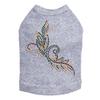 Fall Leaves # 2 - Halloween and Fall Dog Rhinestone Bling Shirt, M Heather Gray view 1