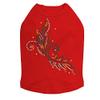 Fall Leaves # 2 - Halloween and Fall Dog Rhinestone Bling Shirt, M Red view 1