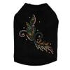 Fall Leaves # 2 - Halloween and Fall Dog Rhinestone Bling Shirt, L Black view 1