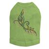 Fall Leaves # 2 - Halloween and Fall Dog Rhinestone Bling Shirt, XL Lime Green view 1