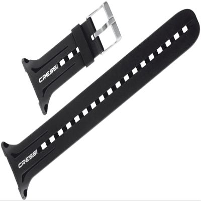 Cressi Watchband for Big-Screen Dive Computers Dive Computer Spare Parts, Black/Black/White
