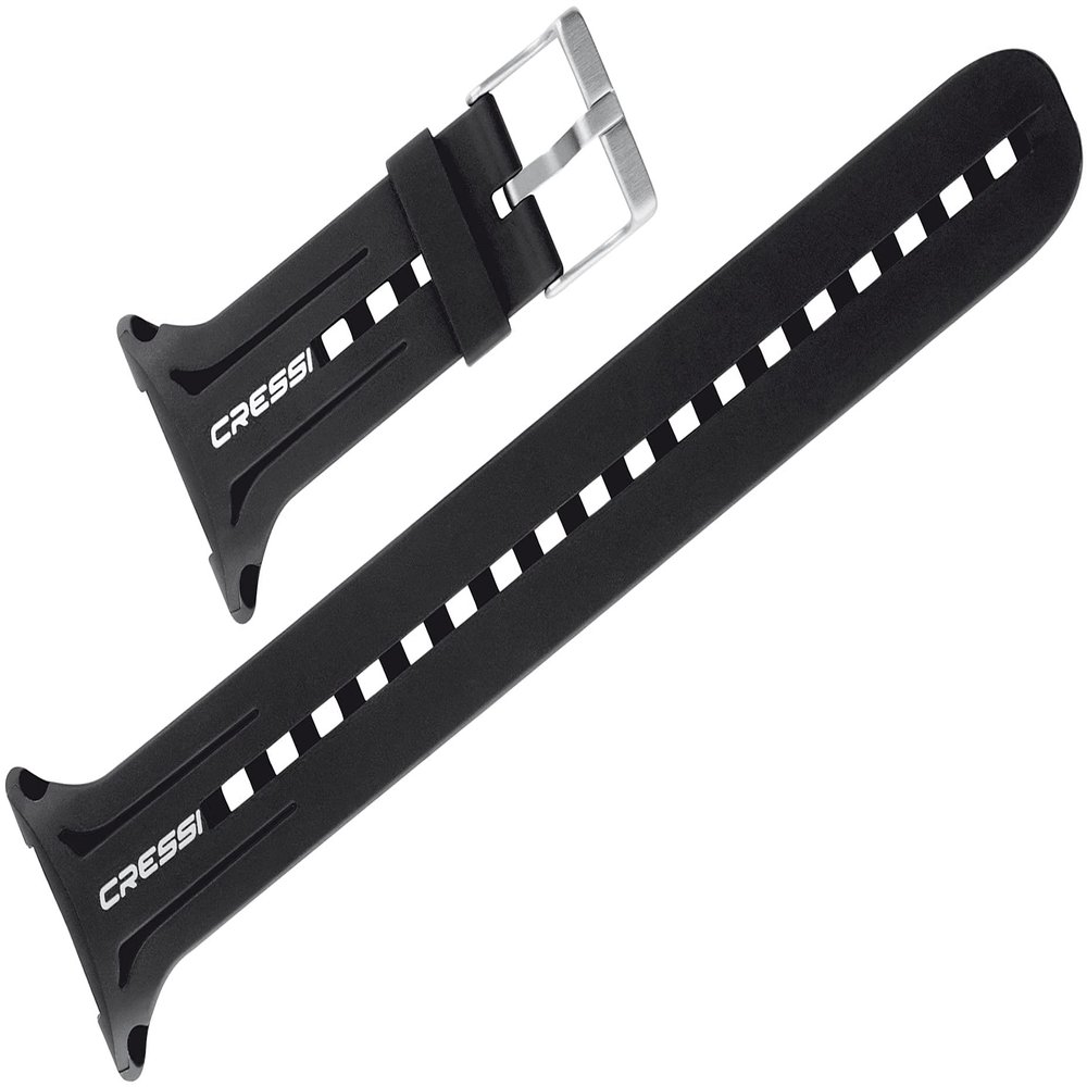 Cressi Watchband for Big-Screen Dive Computers Dive Computer Spare Parts, Black/Black/White
