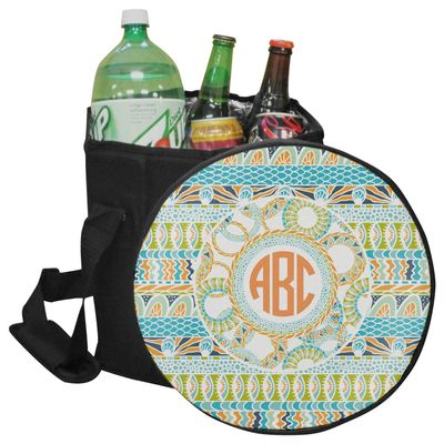 YouCustomizeIt Personalized Teal Ribbons & Labels Collapsible Cooler & Seat