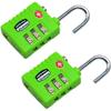 South Main Hardware TSA-Accepted Resettable Luggage Lock, Green, 2-Pack view 2