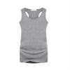 Bestgift Womens Basic Racerback Sleeveless Cotton Long T-Shirt One Size Light Gray view 1