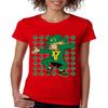 ALLNTRENDS Women's T Shirt Irish Dab Dabbing Leprechaun St Patrick's Day Shamrock (2XL, Red) view 1