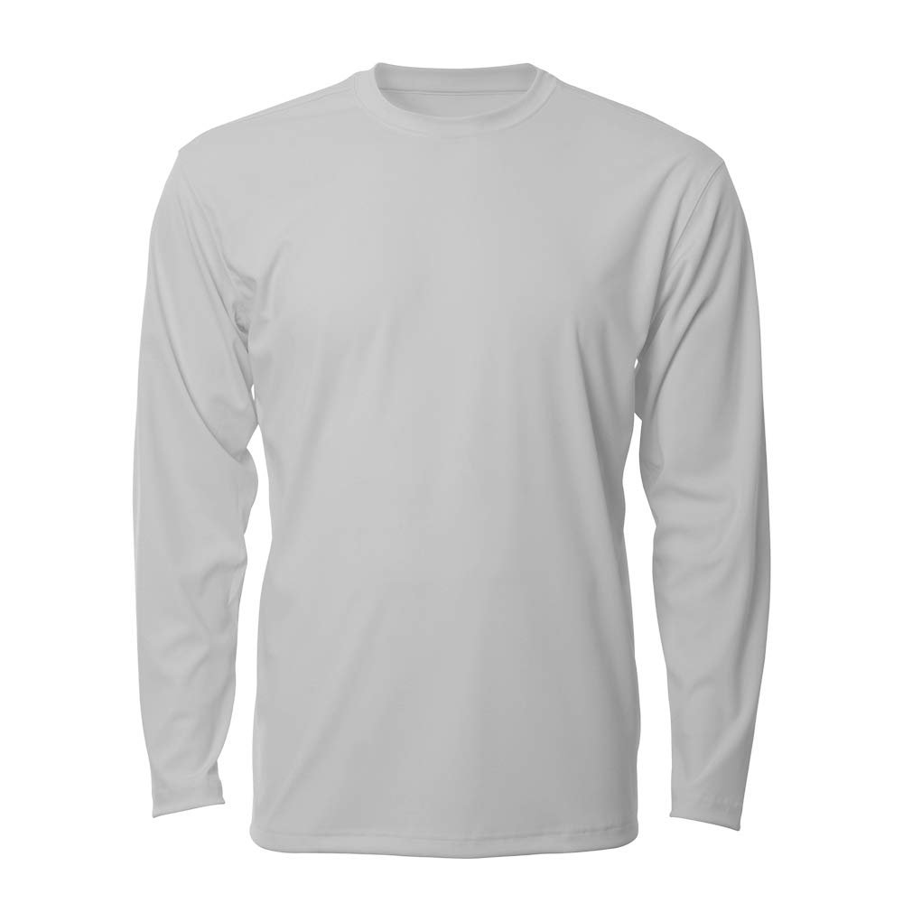 Denali Performance Men's Mega Solar ProtectUV Long Sleeve, Light Grey, Medium