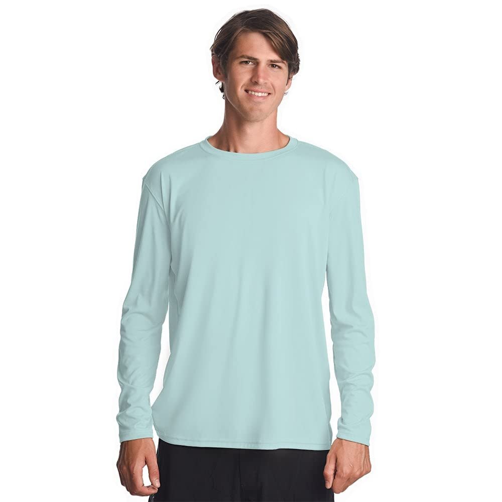 Denali Performance Men's Mega Solar ProtectUV Long Sleeve, Sea Frost, Large