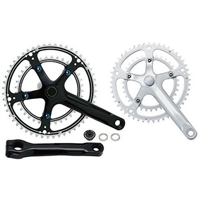 DIXNA La Crank 47 x 31T, No BB, Compatible with 10/11 Tiers, Black, 6.5 inches (165 mm), Black, 6.5 inches (165 mm)