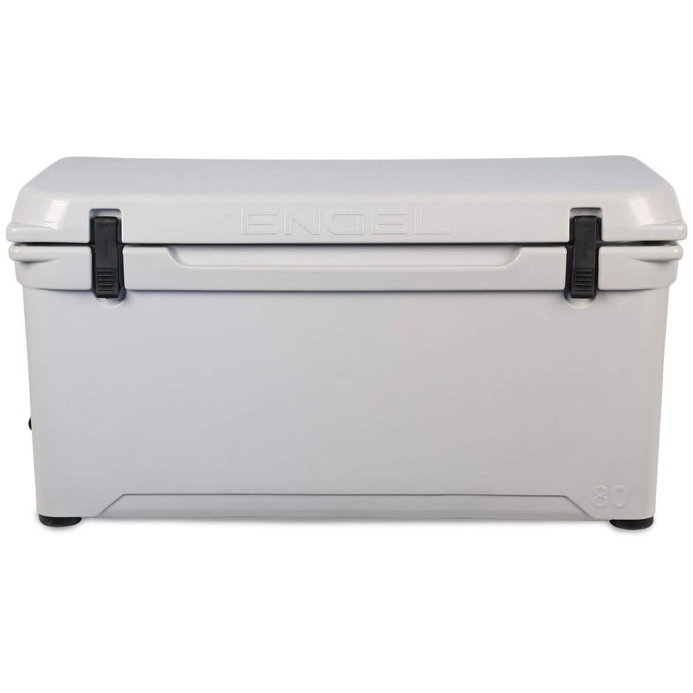 Engel Coolers ENG80 Cooler | 75 Can High Performance Durable Seamless Rotationally Molded Ice Box for Camping, Hunting, and Fishing - Haze Gray