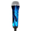 MightySkins Protective Vinyl Skin Decal Compatible with Redoctane Rock Band Microphone Case wrap Cover Sticker Skins Blue Flames view 1