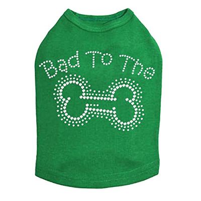 Bad to The Bone Dog Shirt XXS Kelly Green