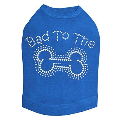 Bad to The Bone Dog Shirt S Royal Blue