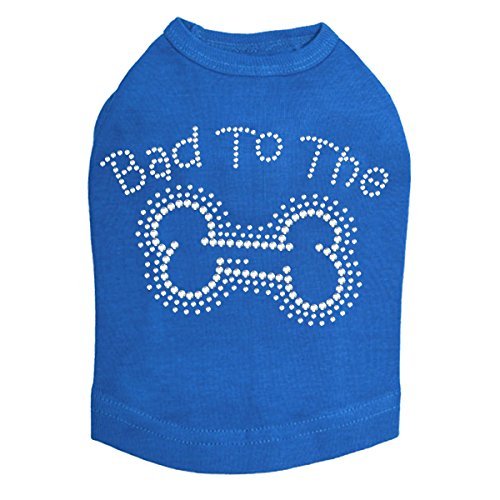 Bad to The Bone Dog Shirt S Royal Blue