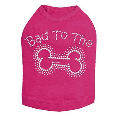 Bad to The Bone Dog Shirt 2XL Fuchsia