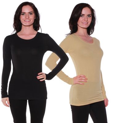 Active Basic Athletic Fitted Plain Long Sleeves Round Crew Neck T Shirt Top