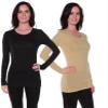Active Basic Athletic Fitted Plain Long Sleeves Round Crew Neck T Shirt Top view 1