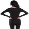 Active Basic Athletic Fitted Plain Long Sleeves Round Crew Neck T Shirt Top view 3