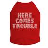 Here Comes Trouble Dog Shirt 2XL RED view 1