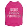 Here Comes Trouble Dog Shirt 3XL Fuchsia view 1