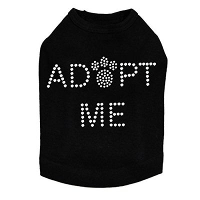 Adopt Me with Paw Dog Shirt L Black