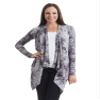 CTC WSK1072 Womens Off-Duty Open Front Tie Dye Cardigan L Brown view 2