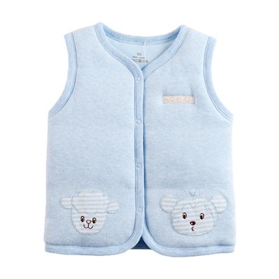 Monvecle Baby Warm Vests Unisex Infant to Toddler Padded Waistcoat (6-9 Months, Light blue)