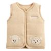 Monvecle Baby Cotton Warm Vests Unisex Infant to Toddler Light Padded Waistcoat Lt.brown 9-12m view 1