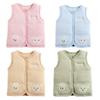 Monvecle Baby Cotton Warm Vests Unisex Infant to Toddler Light Padded Waistcoat Lt.brown 9-12m view 2