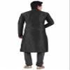 Sanwara Men's Black Solid Kurta & Churidar Set view 4