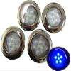 4 of Pactrade Marine Boat Blue LED Ceiling Light SS304 Housing Surface Mount 12V 17LM view 1