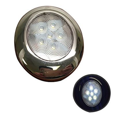 Pactrade Marine Boat Nature White LED Ceiling Light SS304 Housing Surface Mount 12V 95LM