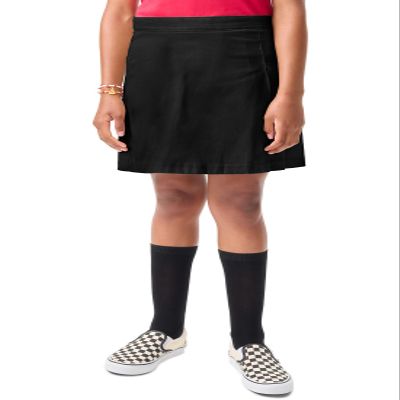 Classroom Uniforms Juniors Stretch Double-Pleated Scooter, Black, 13/14