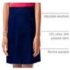 Classroom Girls Double Pleated Scooter with Side Pocket, Side Zip Closure, and Built-in Poly Knit Shorts 55274, 19/20, Dark Navy view 4