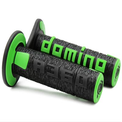 Domino Racing A360 Off-Road Dirt Bike Grips (Pair) (Black/Green)