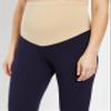 Motherhood Maternity Women's Essential Stretch Secret Fit Over The Belly Pregnancy Crop Capri Legging, Navy, Small view 2